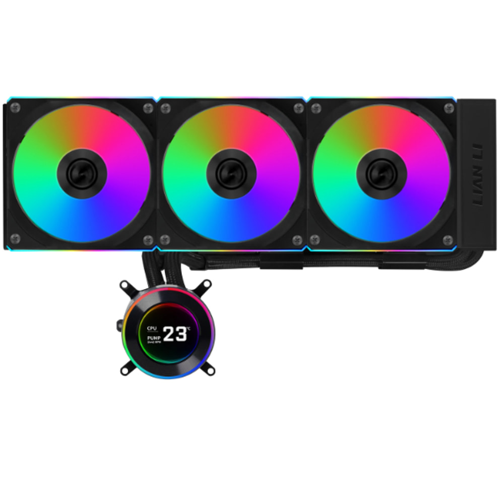 Lian Li Hydroshift II LCD-C 360CL AIO CPU Liquid Cooler - Black